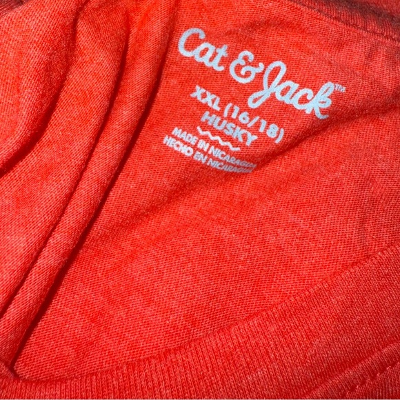 Cat & Jack Red Short Sleeve Tee Bold Design - Picture 3 of 3